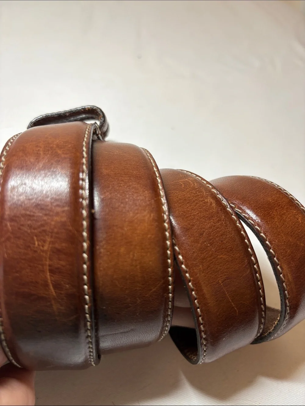 Eddie Bauer Brown Leather Belt Size 38